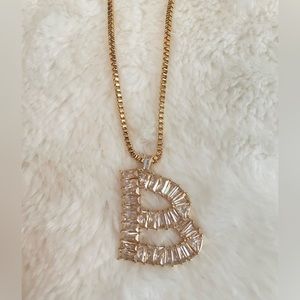 BaubleBar “B” necklace